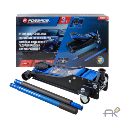 Домкрат подкатной гидравлический 3т. F-T830018 HT (58627)